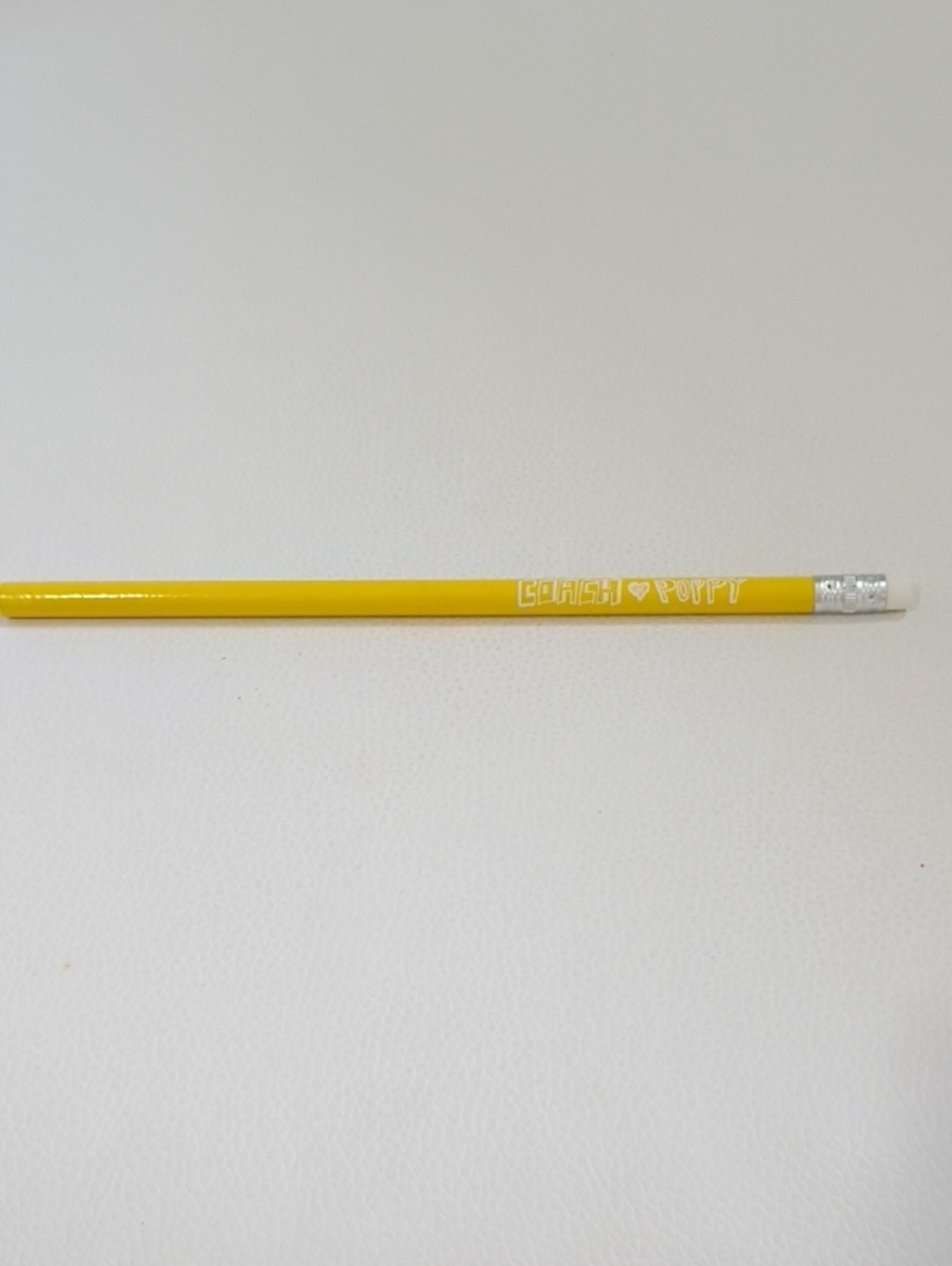 Coach Poppy Yellow Graphic Pencil with Eraser